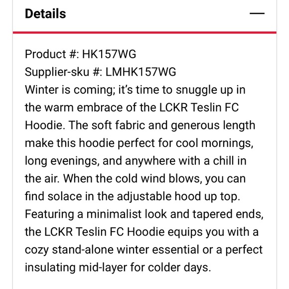 LCKR Teslin FC Hoodie in Men’s Large - Picture 8 of 10